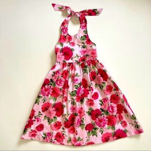 COPY - Mini Boden Floral Halter Dress Pink Girl’s 5/6 yrs